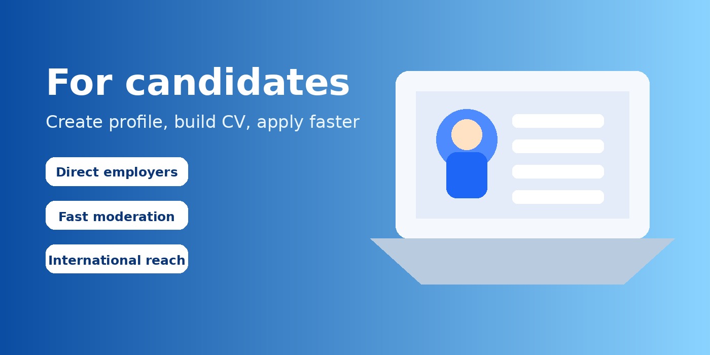 Candidate flow from search to CV and application